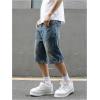 imageVerdusa Mens Baggy Bermuda Denim Shorts Streetwear Jean Short with PocketsMedium Blue