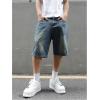 imageVerdusa Mens Baggy Bermuda Denim Shorts Streetwear Jean Short with PocketsMedium Blue
