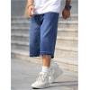imageVerdusa Mens Baggy Jean Raw Trim Casual Loose Denim Shorts Bermuda Jean Loose ShortMedium Wash