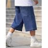 imageVerdusa Mens Baggy Jean Raw Trim Casual Loose Denim Shorts Bermuda Jean Loose ShortMedium Wash
