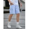 imageVerdusa Mens Casual High Waist Straight Leg Denim Cargo Shorts with PocketsLight Wash