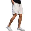 imageVerdusa Mens Loose Straight Leg Cargo Shorts Buckle Drawstring Waist Baggy ShortsWhite