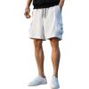 imageVerdusa Mens Loose Straight Leg Cargo Shorts Buckle Drawstring Waist Baggy ShortsWhite