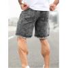 imageVerdusa Mens Ripped Distressed Raw Hem Straight Leg Denim ShortsGrey