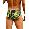 imageVerdusa Mens Swim Brief Swimsuit Bikini Briefs Beach Shorts Bating SuitBlack and Green