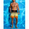 imageVerdusa Mens Tropical Print Drawstring Waist Swim Trunks Beach ShortsBurnt Orange