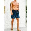 imageVerdusa Mens Tropical Print Drawstring Waist Swim Trunks Beach ShortsOmbra Blue Black