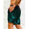 imageVerdusa Mens Tropical Print Drawstring Waist Swim Trunks Beach ShortsOmbre Green Black
