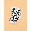 imageVerdusa Womens 2 Pairs Checkered Mid Calf Socks Vintage Graphic Printed Crew SocksCow Black