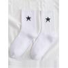 imageVerdusa Womens 2 Pairs Checkered Mid Calf Socks Vintage Graphic Printed Crew SocksStar Black