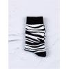 imageVerdusa Womens 2 Pairs Checkered Mid Calf Socks Vintage Graphic Printed Crew SocksZebra Black