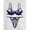 imageVerdusa Womens 2 Piece Cut Out Underwire Sexy See Through Bra and Panty Lingerie SetsRolay Blue