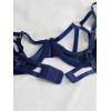imageVerdusa Womens 2 Piece Cut Out Underwire Sexy See Through Bra and Panty Lingerie SetsRolay Blue