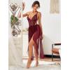 imageVerdusa Womens 2 Piece Lingerie Sets Lace High Cut Teddy Bodysuit with Mesh Skirt
