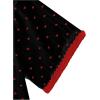 imageVerdusa Womens 2 Piece Pajama Sets Cute Pj Set Button Up Short Sleeve Top and Short Sleepwear Lounge SetsBlack and Red
