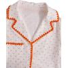 imageVerdusa Womens 2 Piece Pajama Sets Cute Pj Set Button Up Short Sleeve Top and Short Sleepwear Lounge SetsOrange
