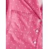 imageVerdusa Womens 2 Piece Pajama Sets Cute Pj Set Button Up Short Sleeve Top and Short Sleepwear Lounge SetsPink