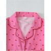 imageVerdusa Womens 2 Piece Pajama Sets Cute Printed Pj Set Button Up Shirts with Shorts Lounge SleepwearCoral Pink