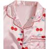imageVerdusa Womens 2 Piece Pajama Sets Cute Printed Pj Set Button Up Shirts with Shorts Lounge SleepwearLight Pink Cheery