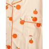 imageVerdusa Womens 2 Piece Pajama Sets Cute Printed Pj Set Button Up Shirts with Shorts Lounge SleepwearOrange Apricot
