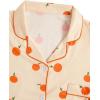 imageVerdusa Womens 2 Piece Pajama Sets Cute Printed Pj Set Button Up Shirts with Shorts Lounge SleepwearOrange Apricot