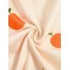 imageVerdusa Womens 2 Piece Pajama Sets Cute Printed Pj Set Button Up Shirts with Shorts Lounge SleepwearOrange Apricot