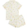 imageVerdusa Womens 2 Piece Pajama Sets Cute Printed Pj Set Button Up Shirts with Shorts Lounge SleepwearOrange Beige