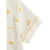 imageVerdusa Womens 2 Piece Pajama Sets Cute Printed Pj Set Button Up Shirts with Shorts Lounge SleepwearOrange Beige