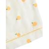 imageVerdusa Womens 2 Piece Pajama Sets Cute Printed Pj Set Button Up Shirts with Shorts Lounge SleepwearOrange Beige
