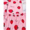 imageVerdusa Womens 2 Piece Pajama Sets Cute Printed Pj Set Button Up Shirts with Shorts Lounge SleepwearRed Pink