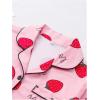 imageVerdusa Womens 2 Piece Pajama Sets Cute Printed Pj Set Button Up Shirts with Shorts Lounge SleepwearRed Pink
