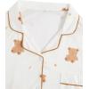 imageVerdusa Womens 2 Piece Pajama Sets Cute Printed Pj Set Button Up Shirts with Shorts Lounge SleepwearWhite