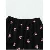 imageVerdusa Womens 2 Piece Pajama Sets Cute Printed Pj Sets Sleepwear Button Up Shirt with Pants Lounge SetBlack