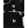 imageVerdusa Womens 2 Piece Pajama Sets Cute Printed Pj Sets Sleepwear Button Up Shirt with Pants Lounge SetBlack
