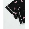 imageVerdusa Womens 2 Piece Pajama Sets Cute Printed Pj Sets Sleepwear Button Up Shirt with Pants Lounge SetBlack