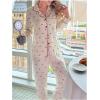 imageVerdusa Womens 2 Piece Pj Sets Matching Sets Printed Pajama Sets Sleepwear Long Sleeve Tops and PantsBeige