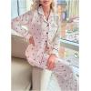 imageVerdusa Womens 2 Piece Pj Sets Matching Sets Printed Pajama Sets Sleepwear Long Sleeve Tops and PantsBeige