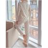 imageVerdusa Womens 2 Piece Pj Sets Matching Sets Printed Pajama Sets Sleepwear Long Sleeve Tops and PantsBeige