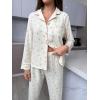 imageVerdusa Womens 2 Piece Pj Sets Matching Sets Printed Pajama Sets Sleepwear Long Sleeve Tops and PantsFloral Beige