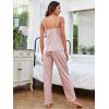 imageVerdusa Womens 2 Piece Polka Dots Lace Cami Top and Pants Sleepwear Pajama SetLight Pink