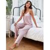 imageVerdusa Womens 2 Piece Polka Dots Lace Cami Top and Pants Sleepwear Pajama SetLight Pink