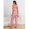 imageVerdusa Womens 2 Piece Polka Dots Lace Cami Top and Pants Sleepwear Pajama SetPink