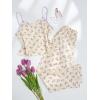 imageVerdusa Womens 2 Piece Printed Pajama Sets Sleepwear Spaghetti Strap Cami Top and Pants Pj SetBeige