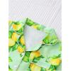 imageVerdusa Womens 2 Piece Sleepwear Button Down Pajama Sets Short Sleeve Shirt and ShortsGreen