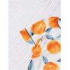 imageVerdusa Womens 2 Piece Sleepwear Button Down Pajama Sets Short Sleeve Shirt and ShortsOrange