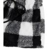 imageVerdusa Womens 2 Pieces Fuzzy Pajama Set Knit Crop Tank Top ampamp Teddy Plaid Shorts LoungewearBlack Plaid