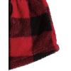 imageVerdusa Womens 2 Pieces Fuzzy Pajama Set Knit Crop Tank Top ampamp Teddy Plaid Shorts LoungewearBlack Red Plaid