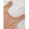 imageVerdusa Womens 2 Pieces Fuzzy Pajama Set Knit Crop Tank Top ampamp Teddy Plaid Shorts LoungewearKhaki and Brown