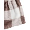 imageVerdusa Womens 2 Pieces Fuzzy Pajama Set Knit Crop Tank Top ampamp Teddy Plaid Shorts LoungewearMocha Brown