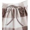 imageVerdusa Womens 2 Pieces Fuzzy Pajama Set Knit Crop Tank Top ampamp Teddy Plaid Shorts LoungewearMocha Brown